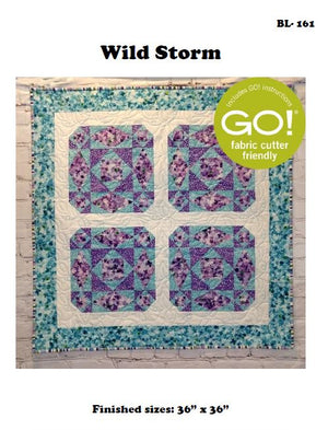 BL161 Wild Storm Accuquilt friendly Pattern EASY with 5 x half yard fabrics