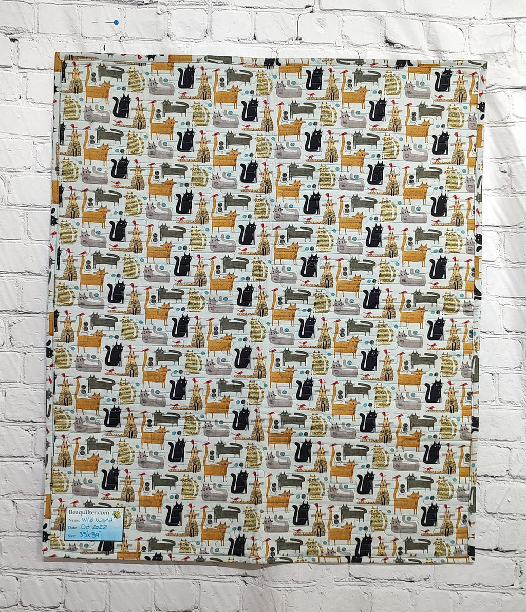 Dogs and Cats Wild World Baby Lap quilt