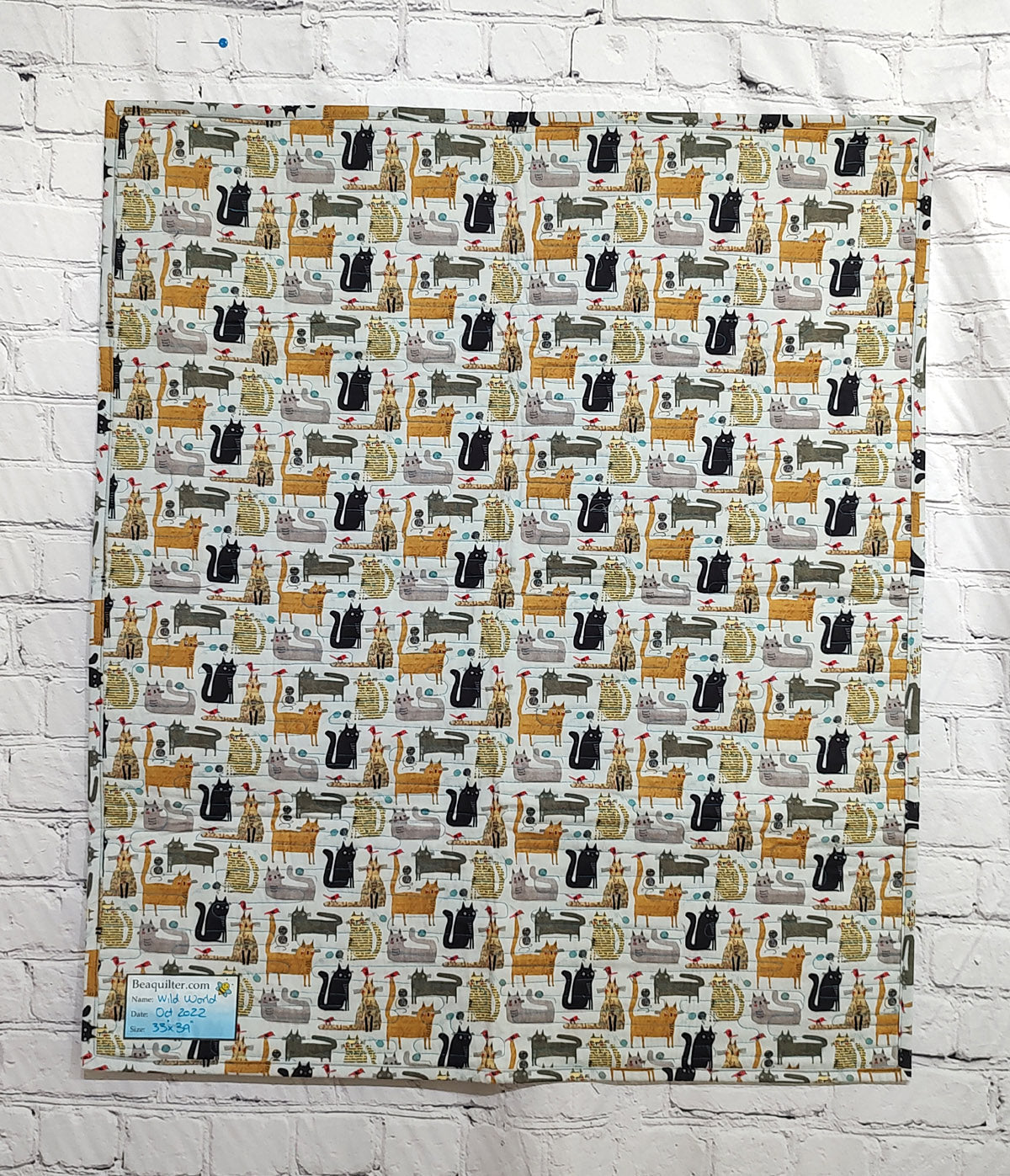 Dogs and Cats Wild World Baby Lap quilt
