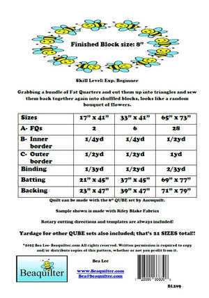 BL289 Wispy Wished Quilt pattern 3 sizes FQ Fat Quarter Friendly