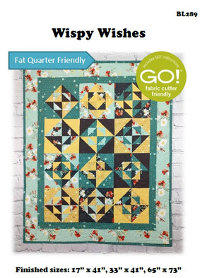 BL289 Wispy Wished Quilt pattern 3 sizes FQ Fat Quarter Friendly