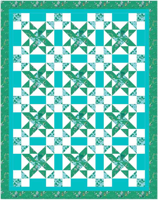 BL153 Zen Garden Quilt Kit LARGE Norahs garden
