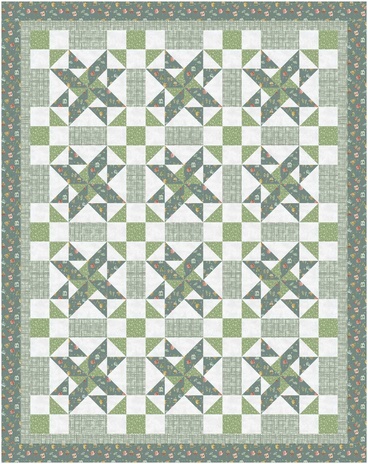 BL153 Zen Garden Quilt Kit LARGE winter