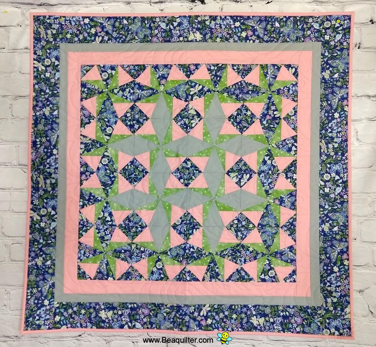 pink baby quilt